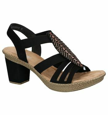 Rieker Zwarte Sandalen promotie bij Torfs