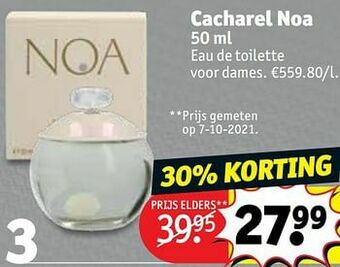 Kruidvat Cacharel noa edt aanbieding