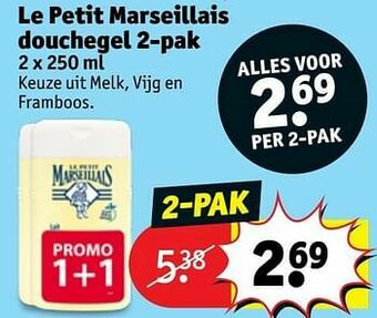 Kruidvat Le petit marseillais douchegel aanbieding