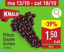 ALDI Pitloze blauwe druiven aanbieding