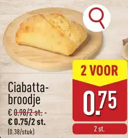 ALDI Ciabatta Broodje aanbieding