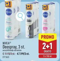 ALDI Nivea Deospray aanbieding
