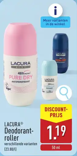 ALDI Lacura Deodorant Roller aanbieding