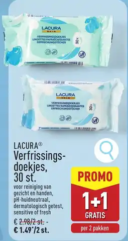 ALDI Lacura Verfrissingsdoekjes aanbieding