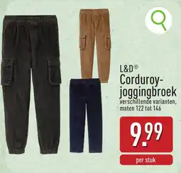 ALDI L&D Corduroy Joggingbroek aanbieding