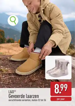 ALDI L&D Gevoerde Laarzen aanbieding