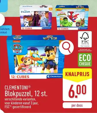 ALDI Clementoni Blokpuzzel aanbieding