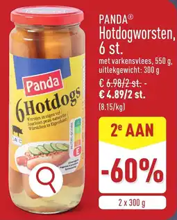 ALDI Panda Hotdogworsten aanbieding