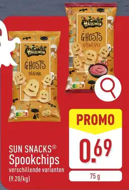 ALDI Sun Snacks Spookchips aanbieding