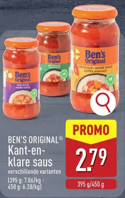 ALDI Ben's Original Kant-en- klare saus aanbieding
