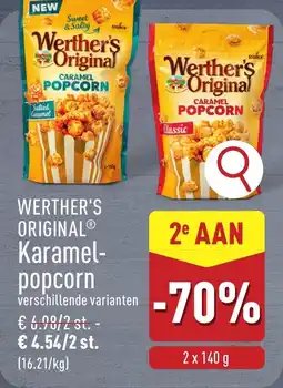 ALDI Werther's Original Karamelpopcorn aanbieding