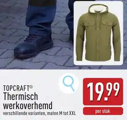 ALDI Topcraft Thermisch Werkoverhemd aanbieding