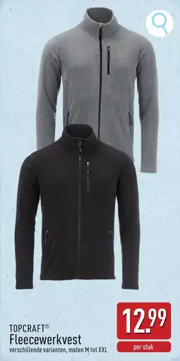 ALDI Topcraft Fleecewerkvest aanbieding