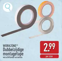 ALDI Workzone Dubbelzijdige montagetape aanbieding