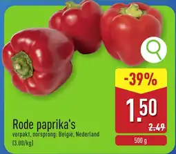 ALDI Rode Paprika's aanbieding