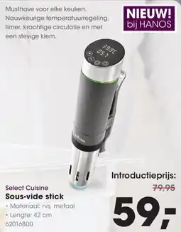 Hanos Select Cuisine Sous Vide stick aanbieding