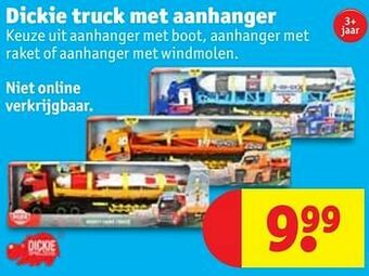 Dickie truck met aanhanger