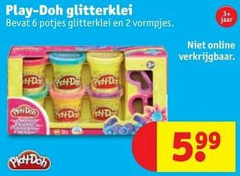 Kruidvat Play-doh glitterklei aanbieding
