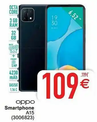 Cora Oppo smartphone a15 aanbieding