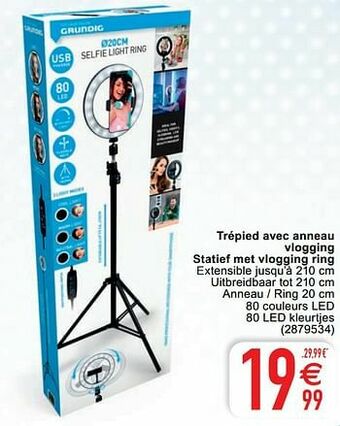 Cora Trépied avec anneau vlogging statief met vlogging ring aanbieding