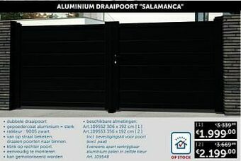 Zelfbouwmarkt Aluminium draaipoort salamanca aanbieding