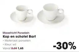 Hanos Maastricht Porselein Kop en schotel Bart aanbieding