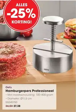 Hanos Gefu Hamburgerpers Professioneel aanbieding