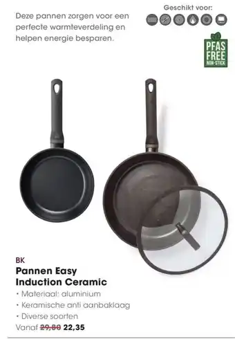 Hanos BK Pannen Easy Induction Ceramic aanbieding