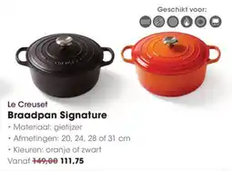 Hanos Le Creuset Braadpan Signature aanbieding
