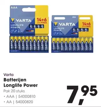 Hanos Varta Batterijen Longlife Power aanbieding