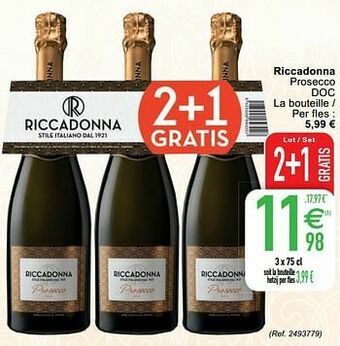 Cora Riccadonna prosecco doc aanbieding