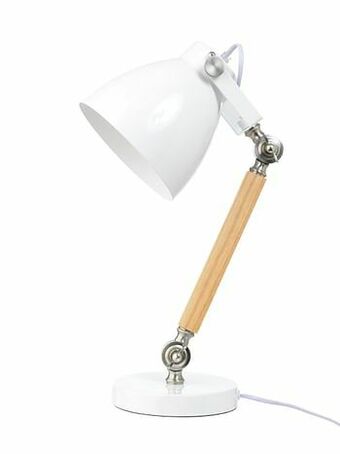 Deba Meubelen Bureaulamp LIFE TIME - Hout/wit Wit aanbieding