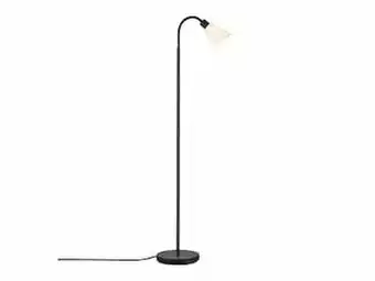 Vloerlamp MOLLI 1 - Zwart/gesatineerd glas Zwart