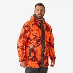 Decathlon Warme waterdichte geluidloze jas voor drijfjacht op post 100 fluo treemetic aanbieding