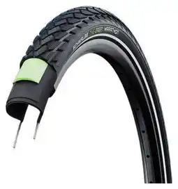 Decathlon Schwalbe Marathon 349mm Perf. Twinskin GreenGuard Addix Eco Rods Zwart/Reflecter aanbieding