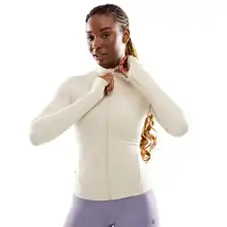 Decathlon Dames Fitness ultralicht trainingsjack met volledige ritssluiting Division Beige aanbieding