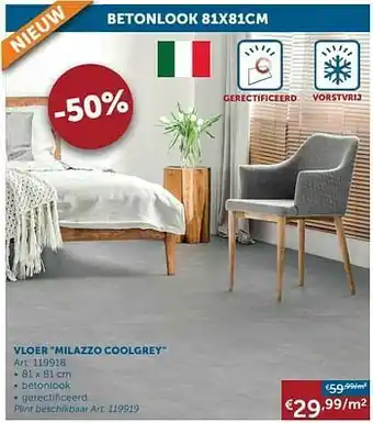 Zelfbouwmarkt Vloer milazzo coolgrey aanbieding
