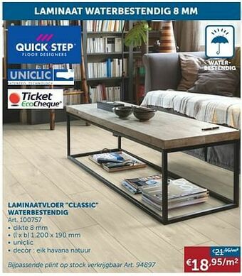 Zelfbouwmarkt Laminaatvloer classic waterbestendig aanbieding