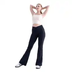 Decathlon Yogabroek, yogalegging voor dames, zwart. V-vormige tailleband. Maat S aanbieding