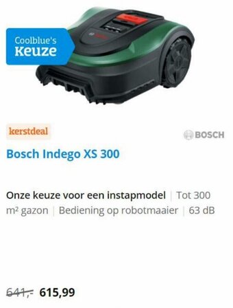 Coolblue Bosch Indego XS 300 aanbieding