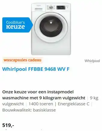Coolblue Whirlpool FFBBE 9468 WV F aanbieding