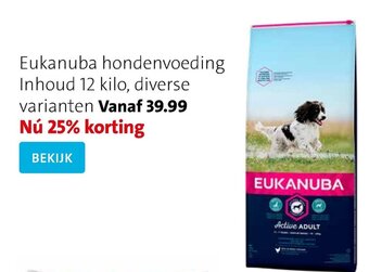 Intratuin Eukanuba hondenvoeding Inhoud 12 kilo aanbieding