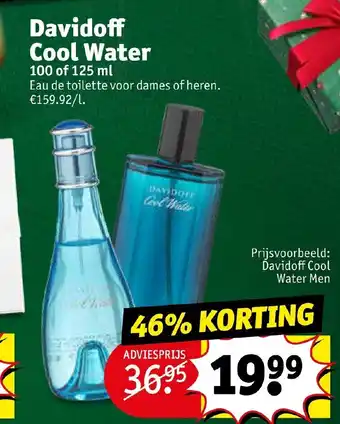 Kruidvat Davidoff Cool Water 100 of 125 ml aanbieding
