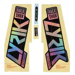 Decathlon Fietsvork sticker Rockshox Lyrik Ult 27/29 Gloss Rnbw Foil High Gloss aanbieding