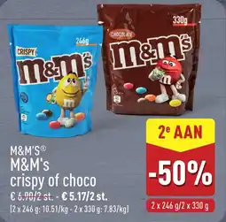 ALDI M&M's Crispy of Choco aanbieding
