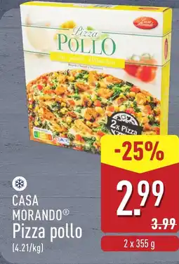 ALDI Casa Morando Pizza Pollo aanbieding
