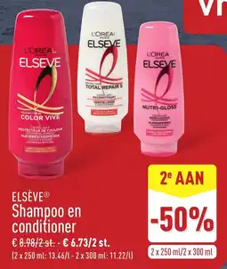 ALDI Elsève Shampoo en Conditioner aanbieding