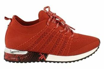 Berca Shoes La Strada Sneaker Laag Dames Trend Mesh - Roestbruin aanbieding