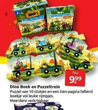 Boekenvoordeel Dino boek en puzzeltrein aanbieding