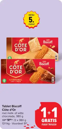Carrefour Tablet Biscoff Côte d'Or aanbieding
